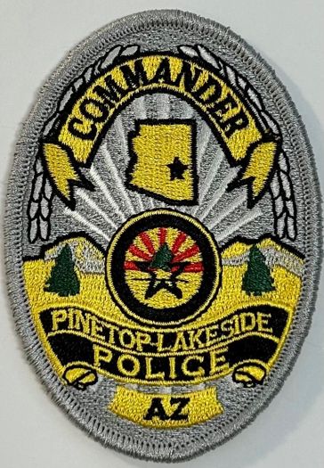 PINETOP-LAKESIDE POLICE COMMANDER BADGE PATCH - SEW ON.